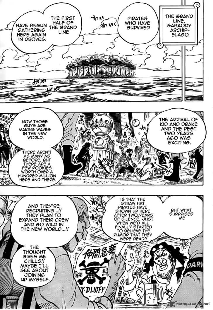 One Piece Manga Chapter 598 page 5 - 2 Years Later