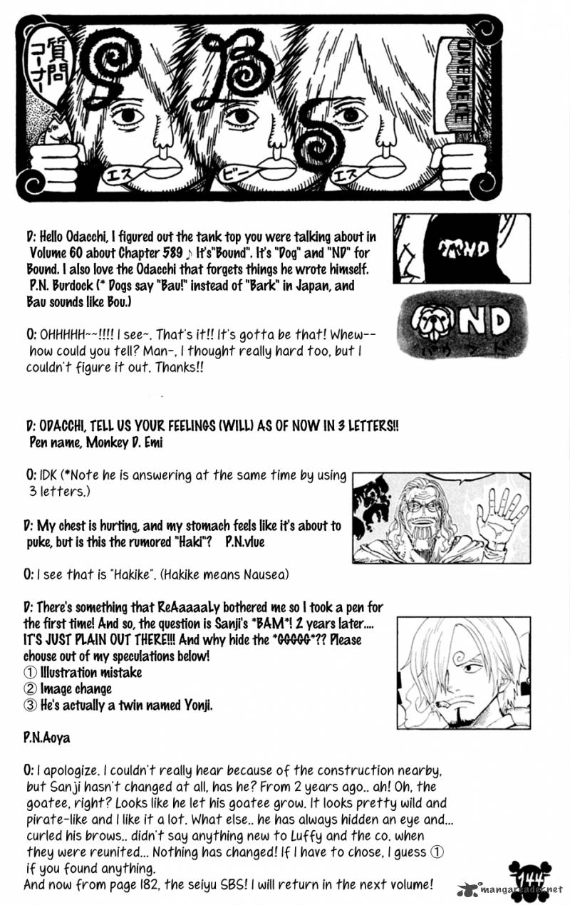 One Piece Manga Chapter 600 page 19 - Island of New Beginnings