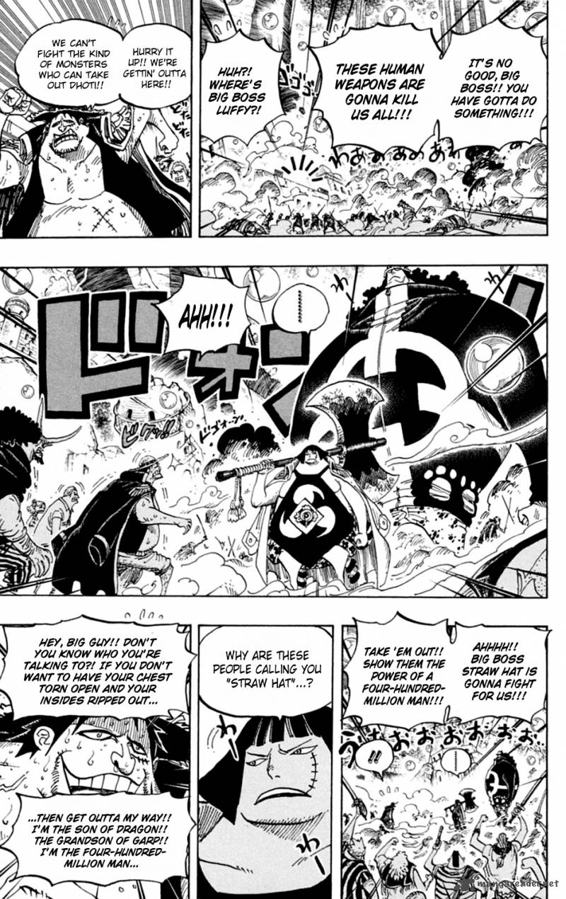 One Piece Manga Chapter 601 page 8 - Romance Dawn For the New World:
The Dawn of an Adventure
into a New World