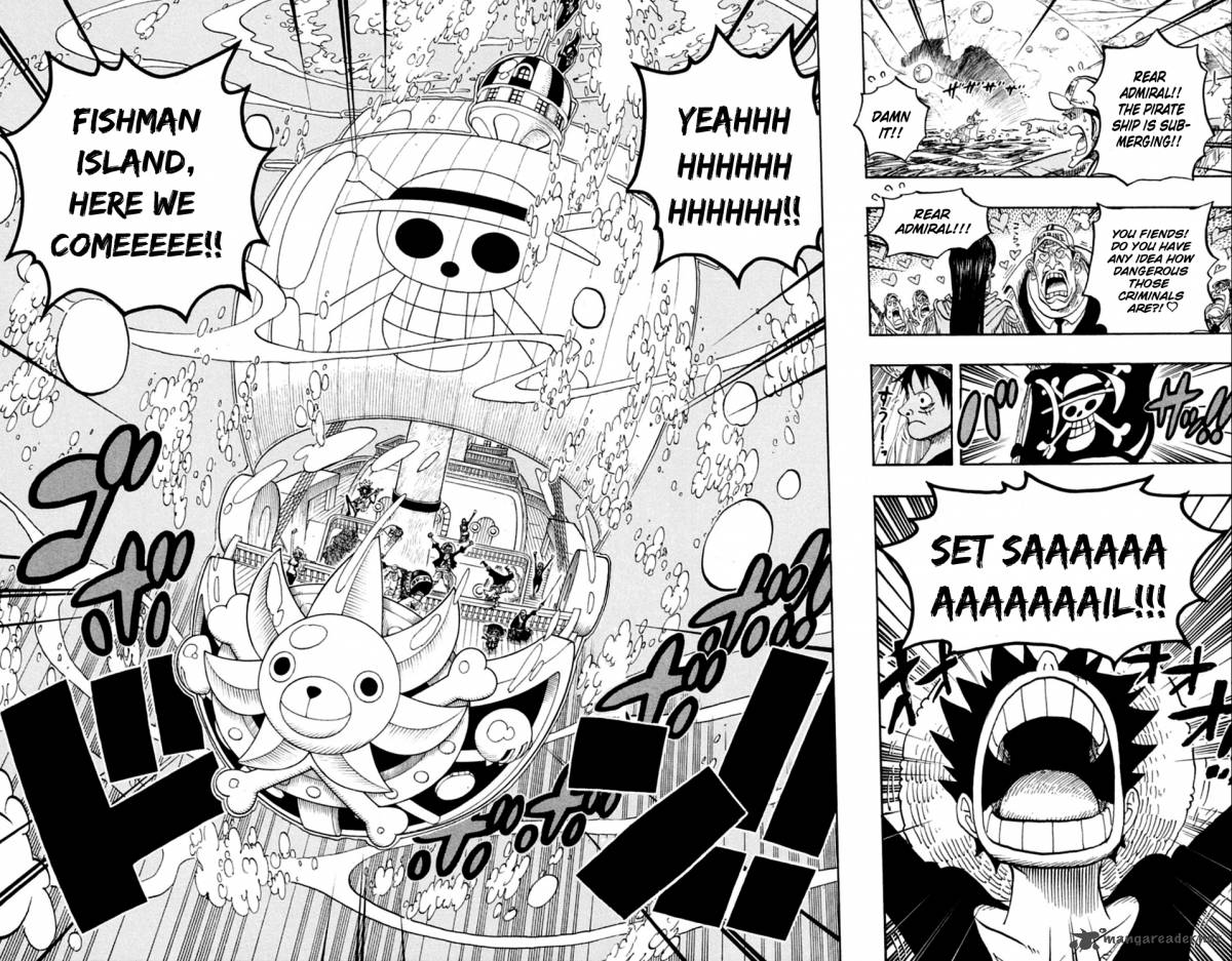One Piece Manga Chapter 602 page 15 - Downward Ho!!