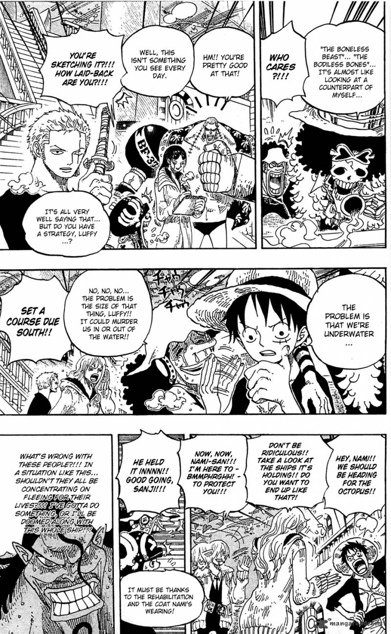 One Piece Manga Chapter 605 page 3 - The Kraken and the Pirates