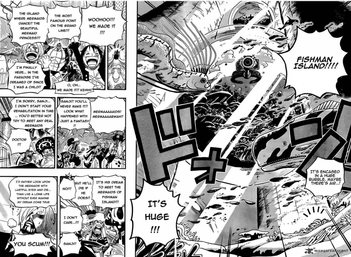 One Piece Manga Chapter 607 page 10 - 10,000 Meters Under the Sea