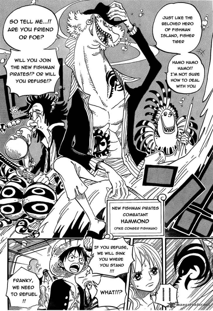 One Piece Manga Chapter 607 page 12 - 10,000 Meters Under the Sea