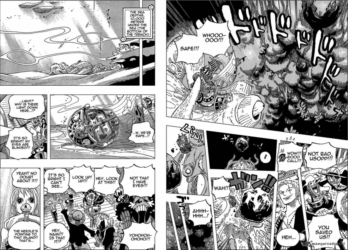 One Piece Manga Chapter 607 page 9 - 10,000 Meters Under the Sea