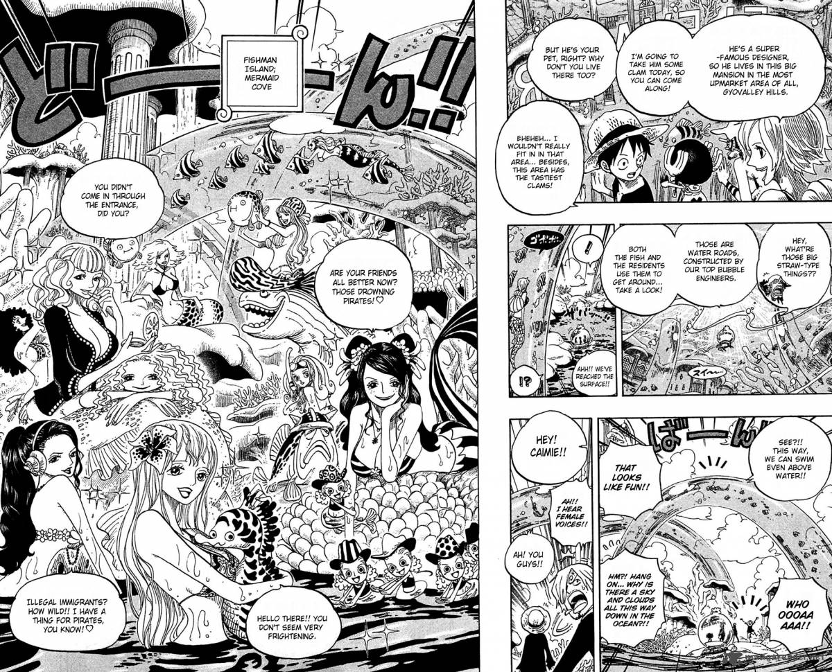 One Piece Manga Chapter 608 page 14 - Underwater Paradise