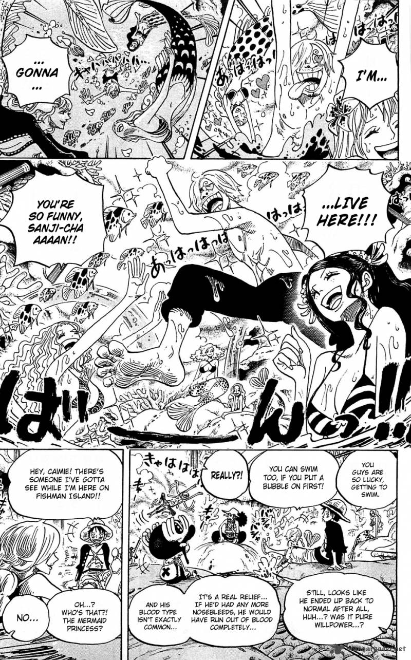 One Piece Manga Chapter 609 page 4 - Adventure on Fish-Man Island