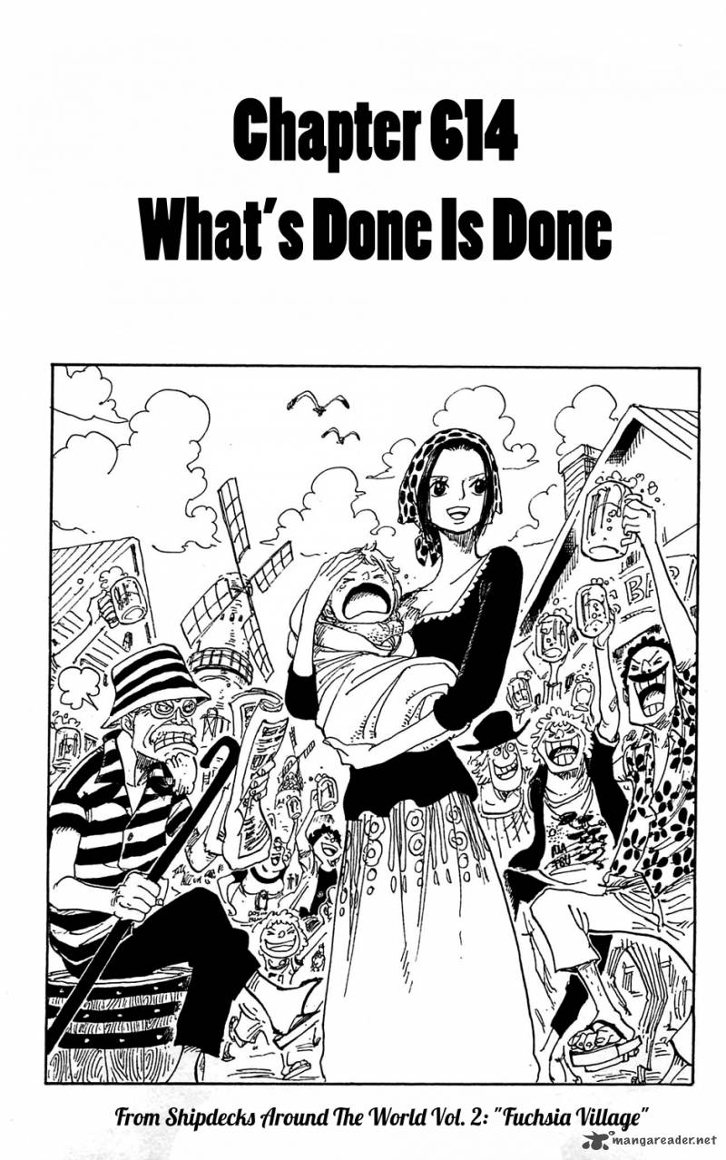 One Piece Manga Chapter 614 page 1 - What's Done is Done