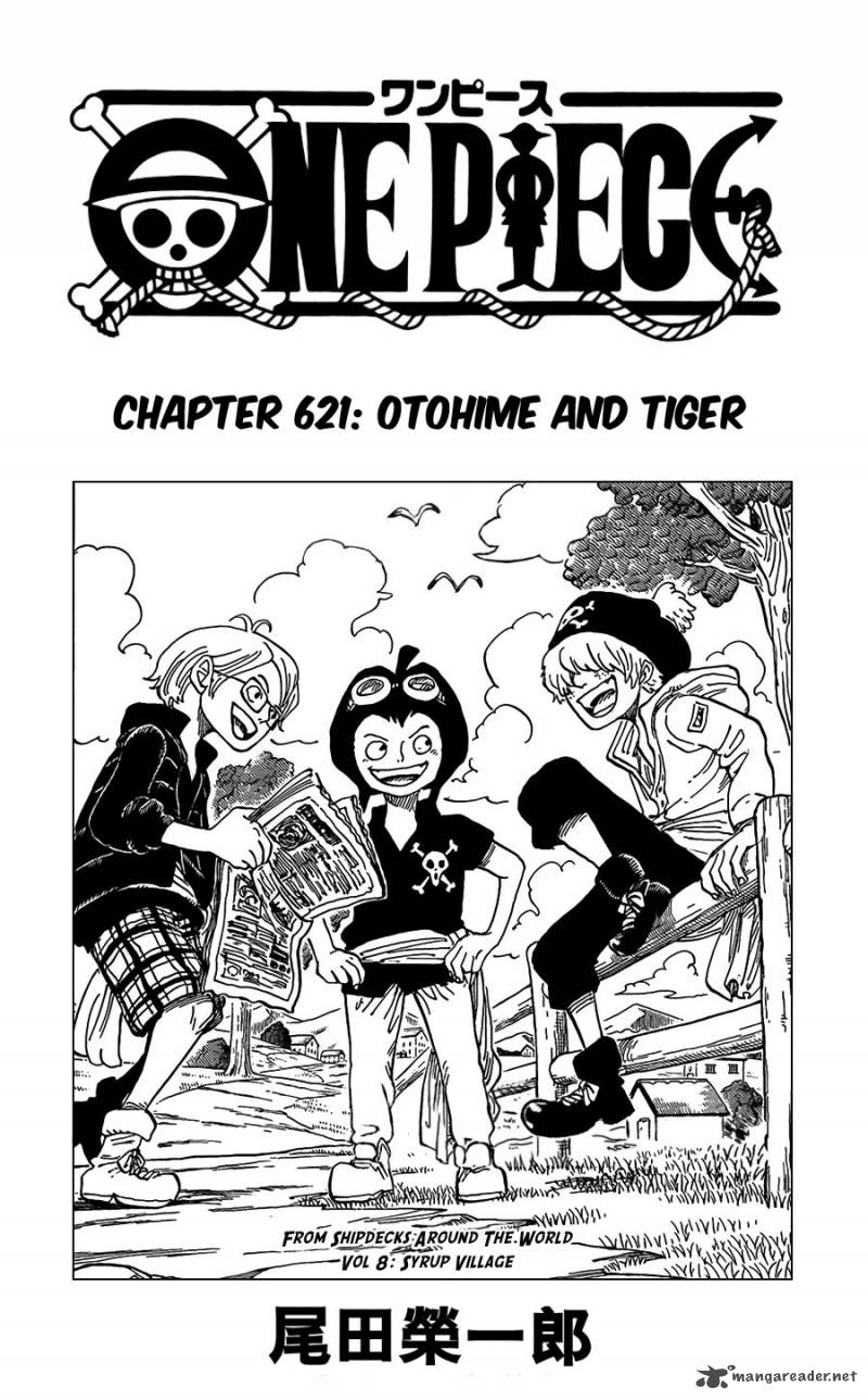 One Piece Manga Chapter 621 page 1 - Otohime and Tiger