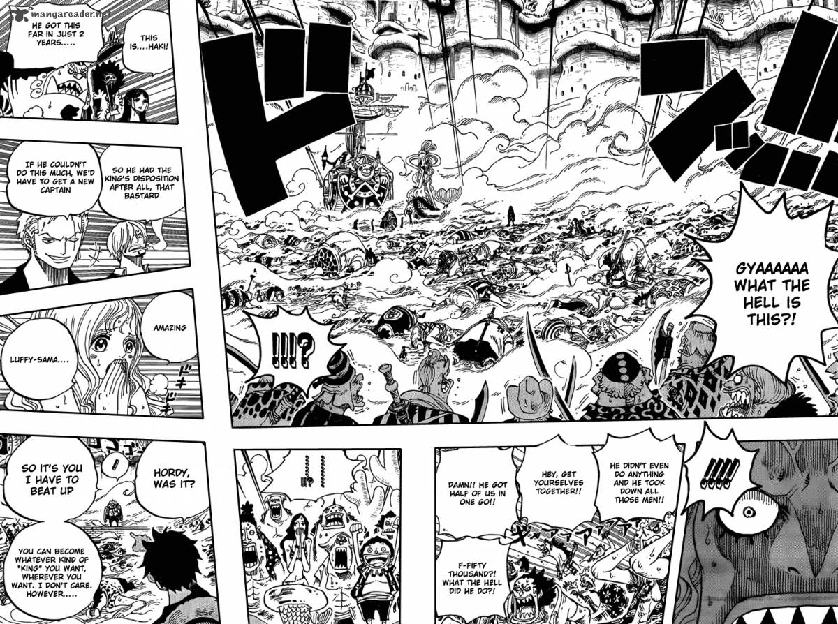 One Piece Manga Chapter 634 page 13 - 100,000 vs. 10