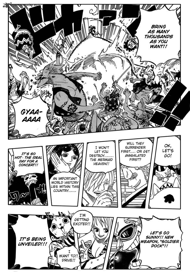 One Piece Manga Chapter 634 page 15 - 100,000 vs. 10