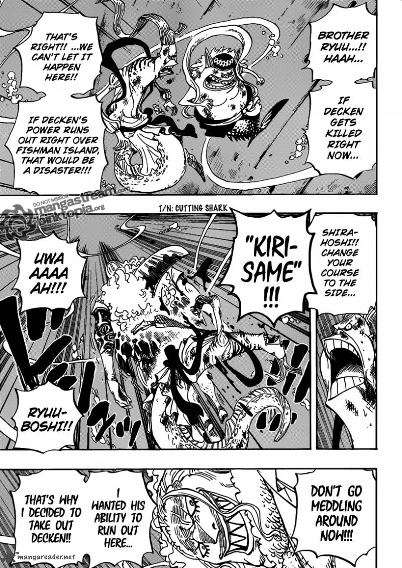 One Piece Manga Chapter 640 page 14 - Above Fish-Man Island