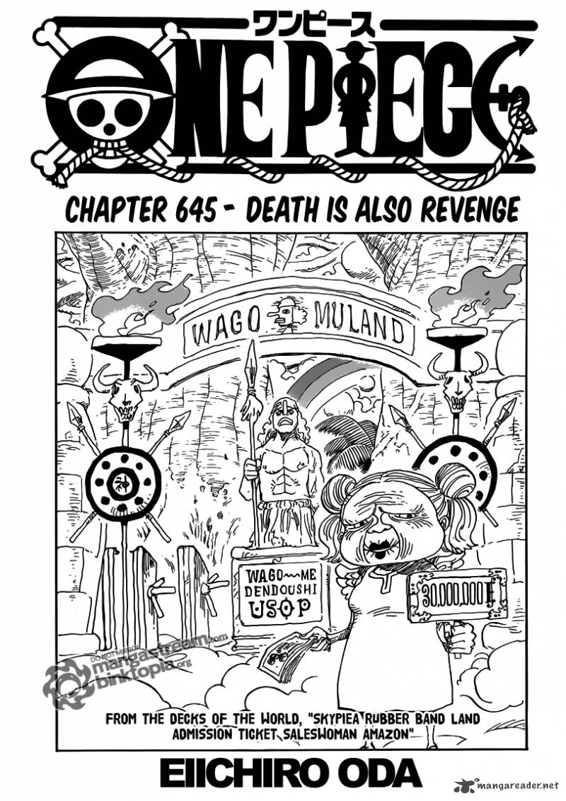 One Piece Manga Chapter 645 page 1 - Death Is Another Form of Revenge