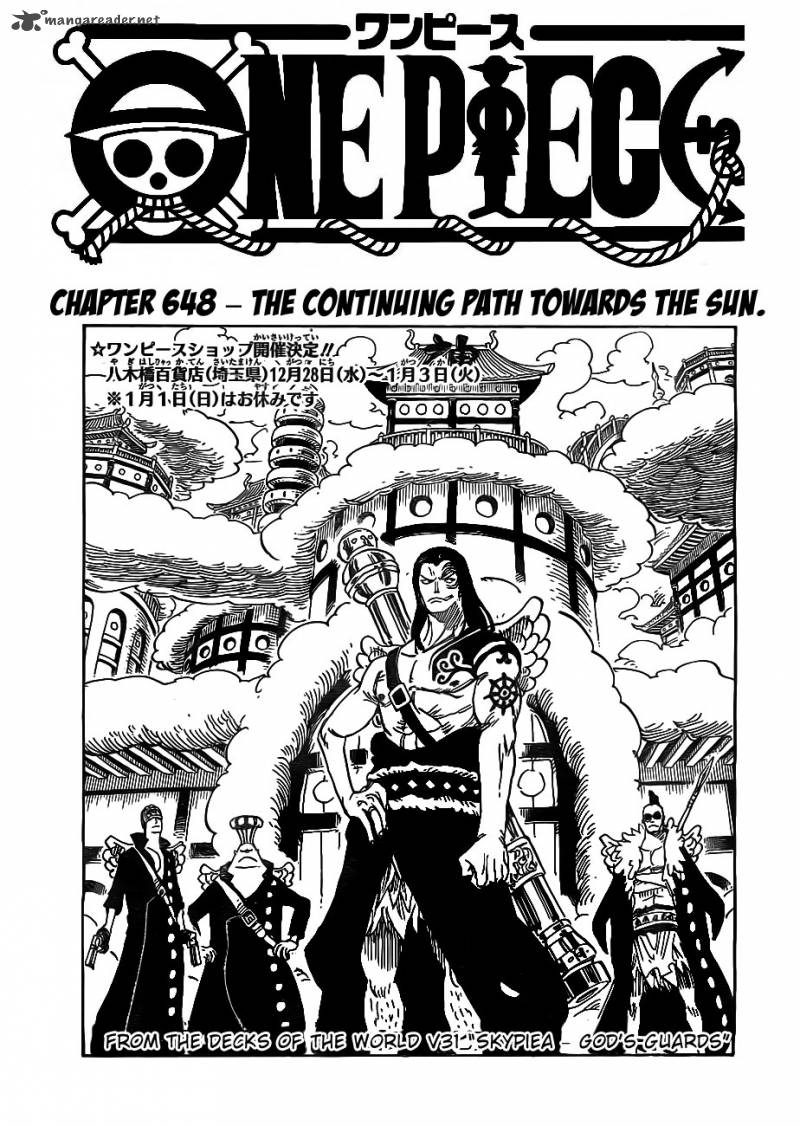 One Piece Manga Chapter 648 page 1 - The Road Toward the Sun