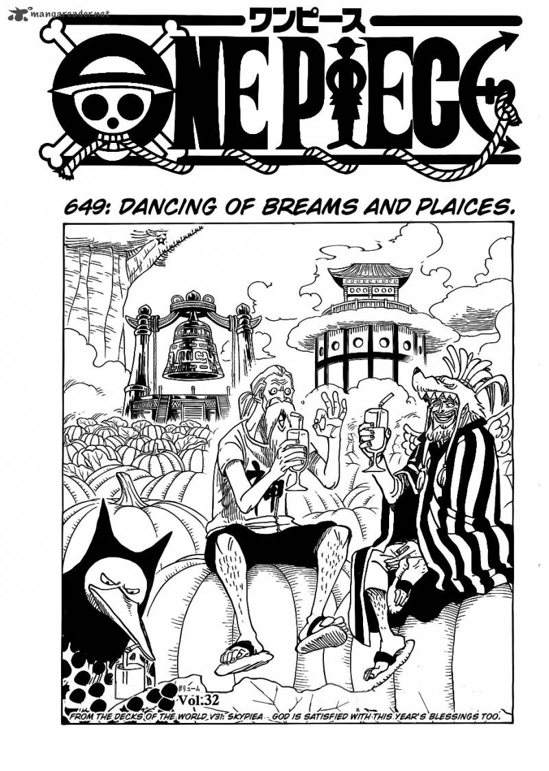 One Piece Manga Chapter 649 page 1 - The Dance of Sea Breams and Flounders