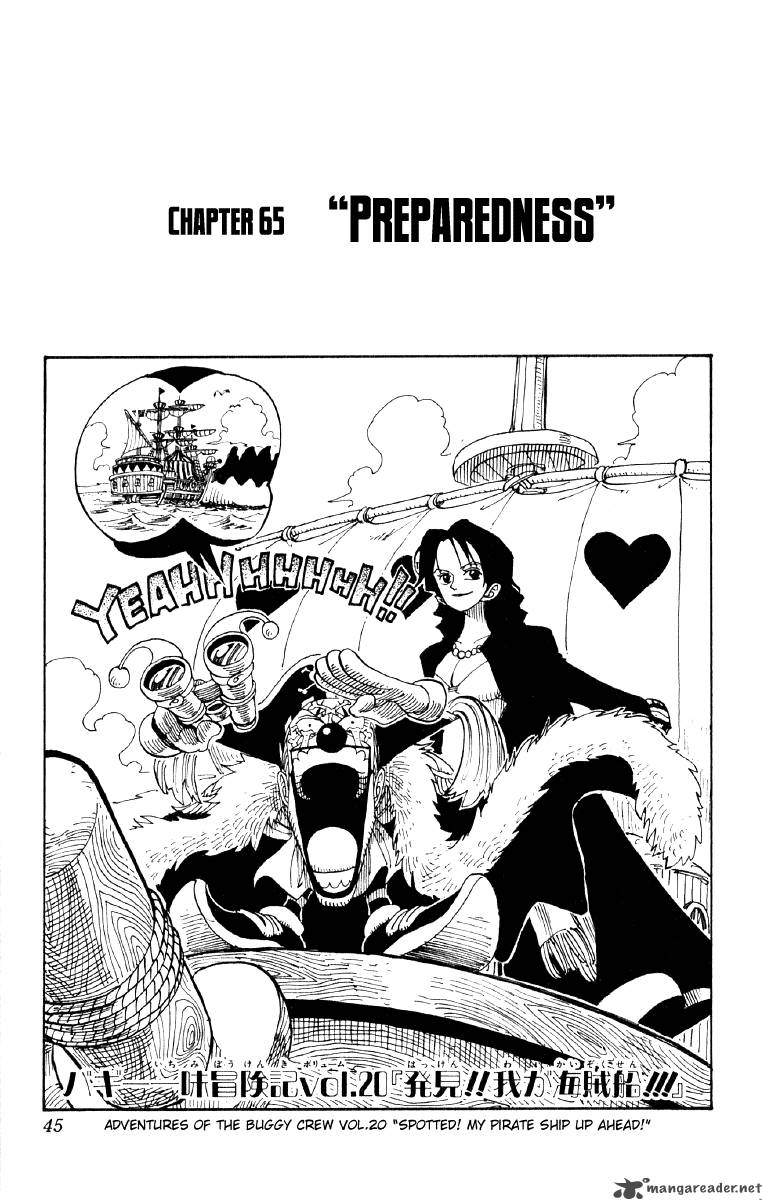 One Piece Manga Chapter 65 page 1 - Prepared
