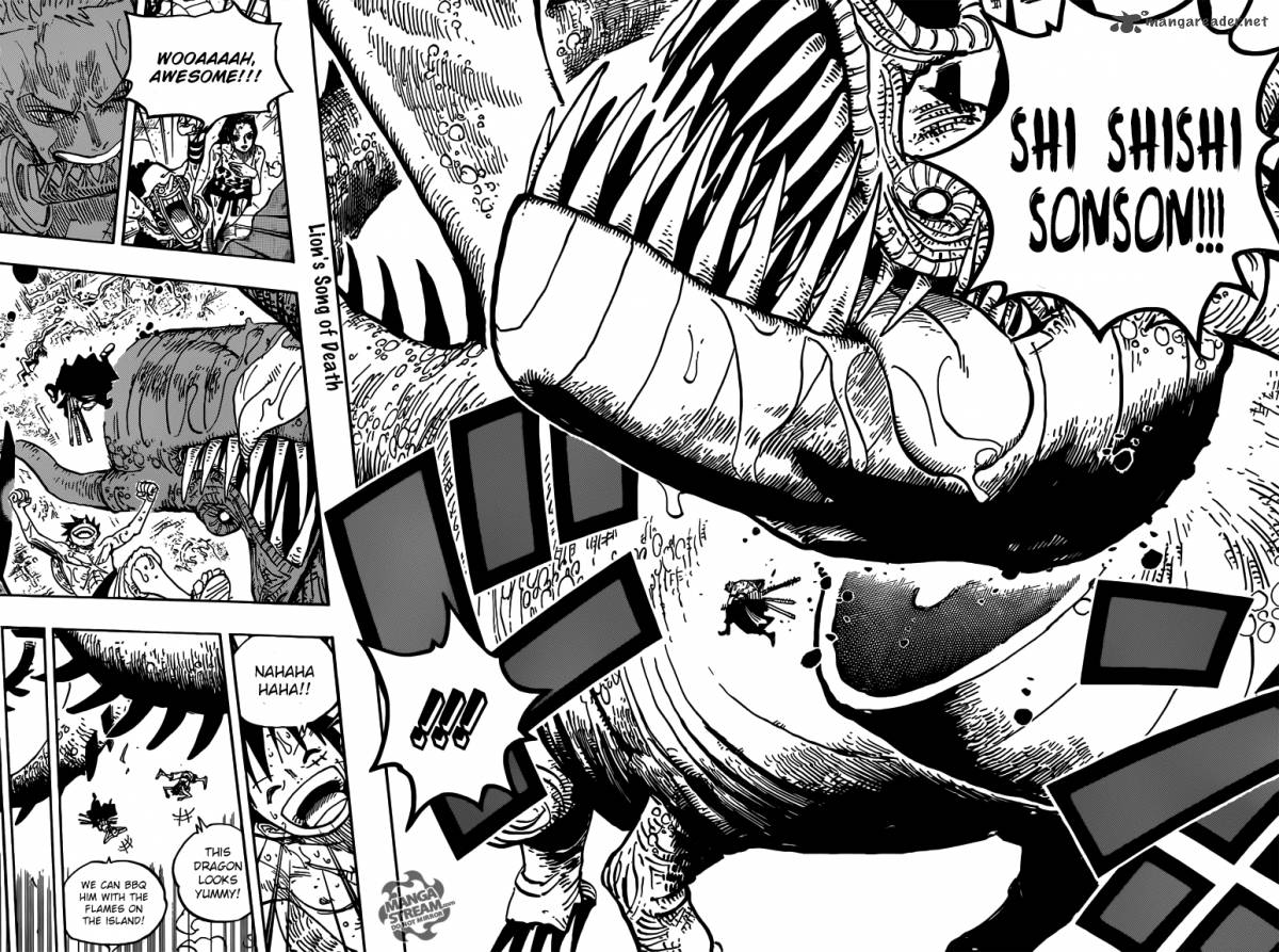 One Piece Manga Chapter 656 page 14 - Adventure on the Burning Island