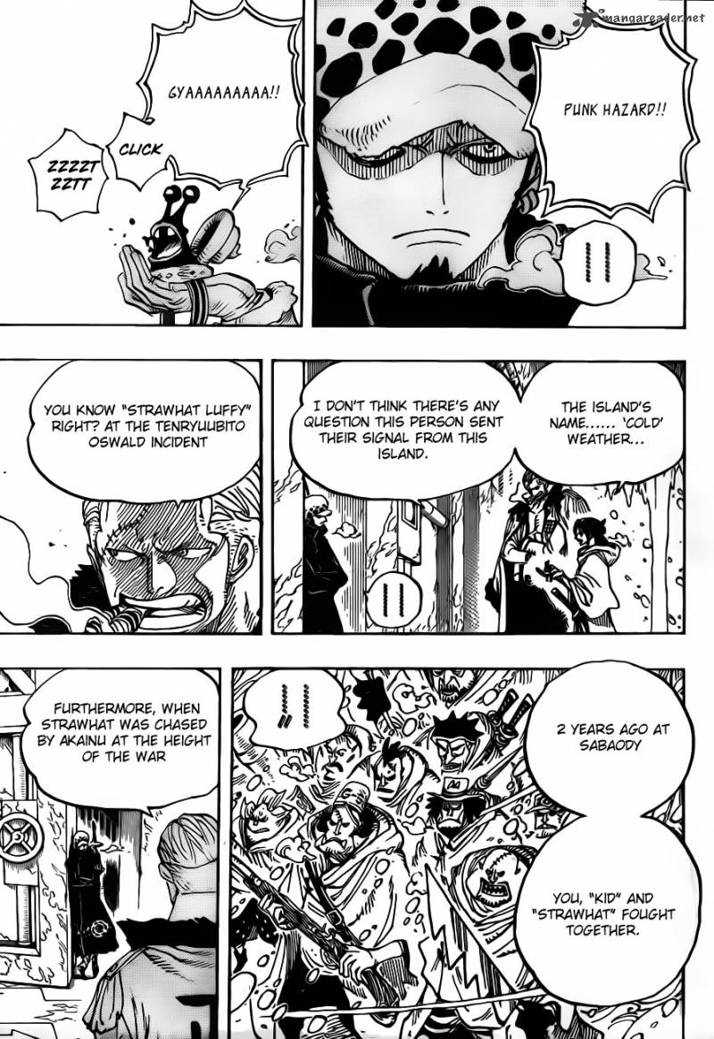 One Piece Manga Chapter 660 page 10 - Trafalgar Law, Warlord of the Sea