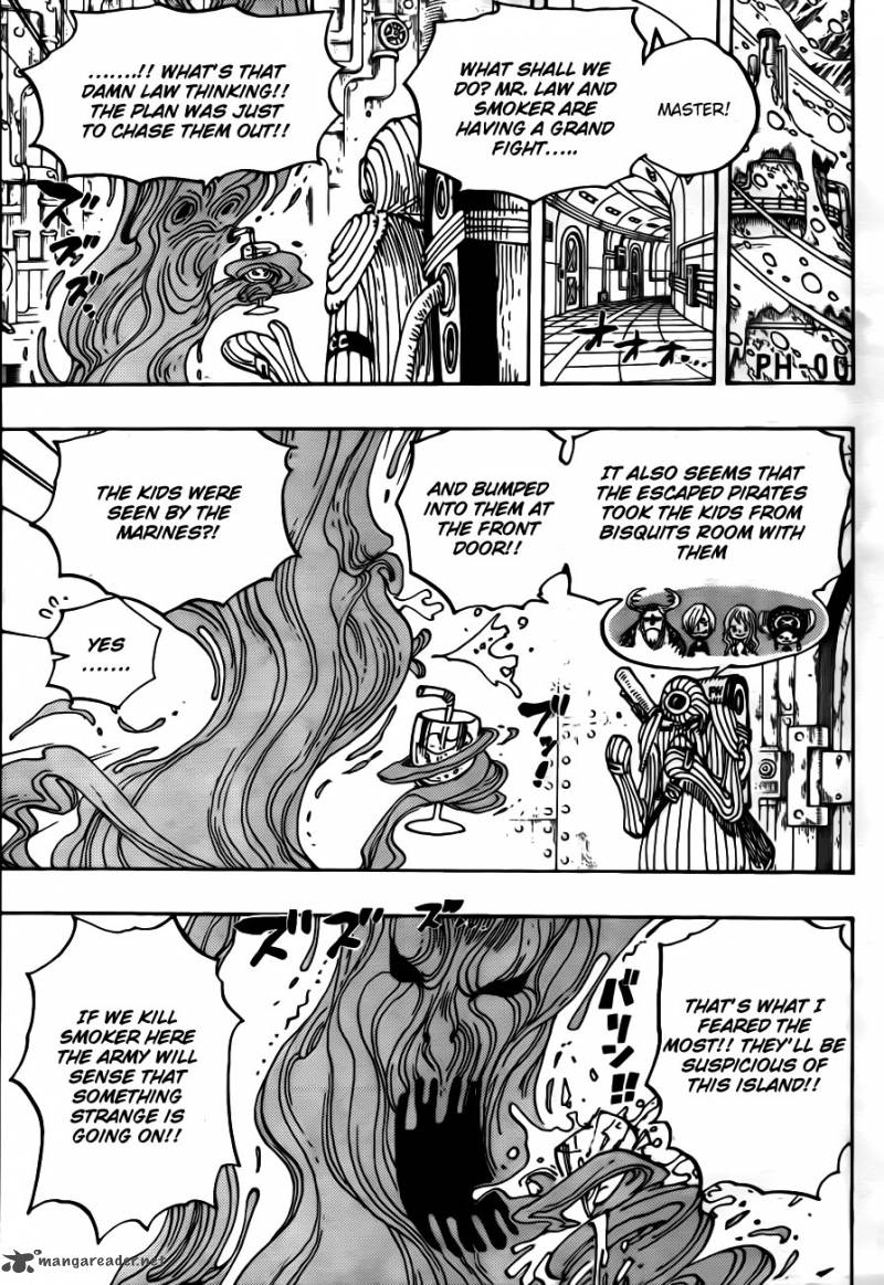 One Piece Manga Chapter 662 page 11 - Warlord Law Vs. Vice Admiral Smoker