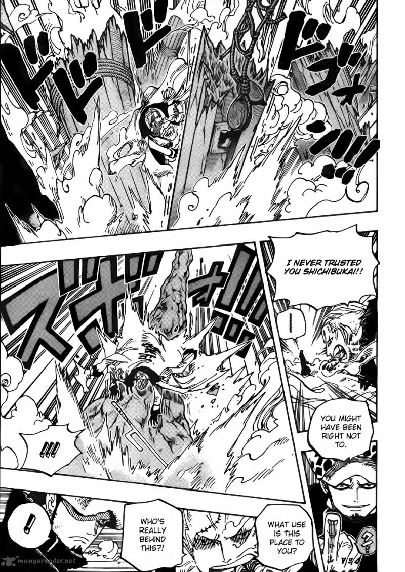 One Piece Manga Chapter 662 page 15 - Warlord Law Vs. Vice Admiral Smoker
