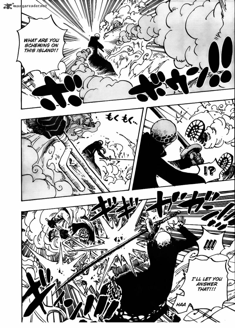 One Piece Manga Chapter 662 page 16 - Warlord Law Vs. Vice Admiral Smoker