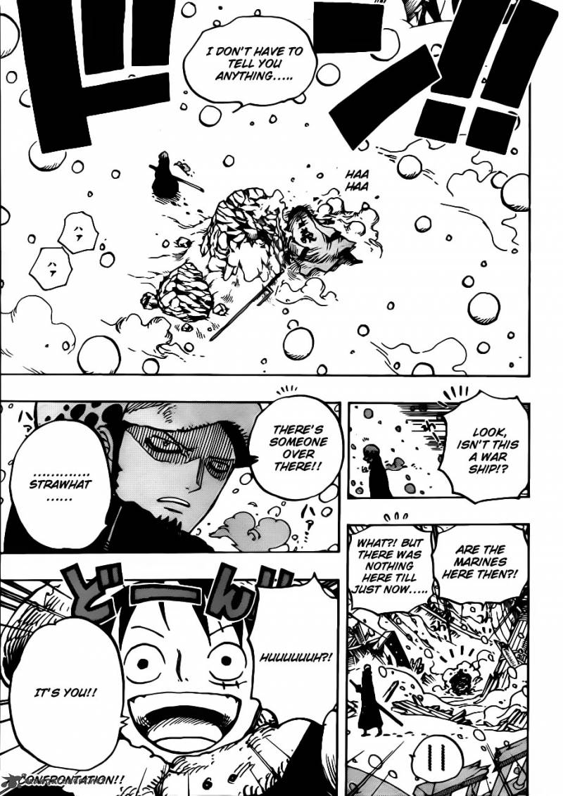 One Piece Manga Chapter 662 page 19 - Warlord Law Vs. Vice Admiral Smoker