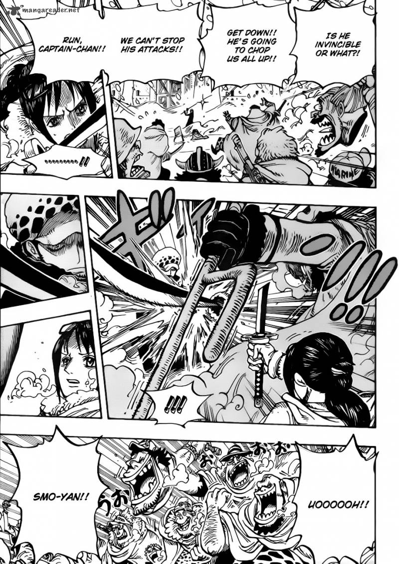 One Piece Manga Chapter 662 page 5 - Warlord Law Vs. Vice Admiral Smoker