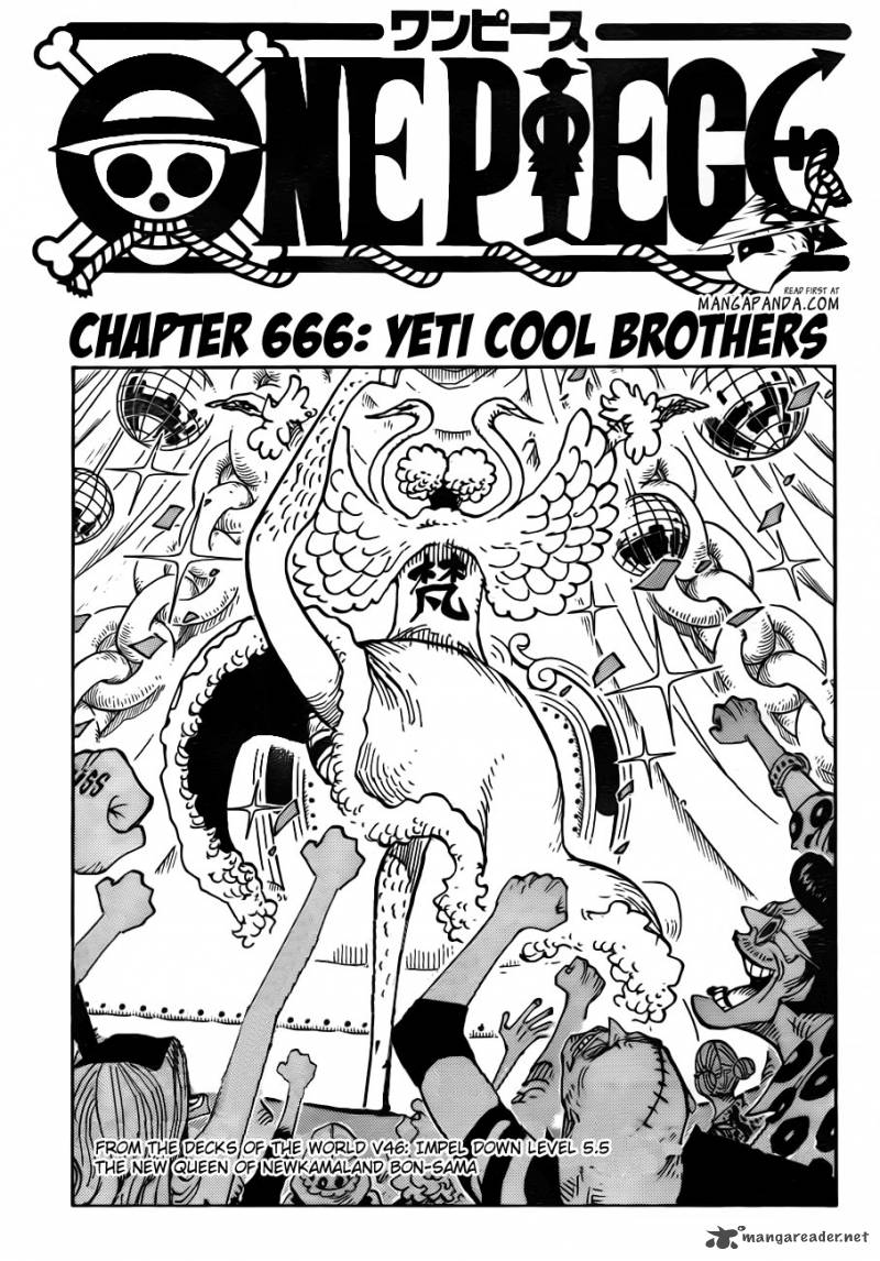One Piece Manga Chapter 666 page 1 - Yeti Cool Brothers