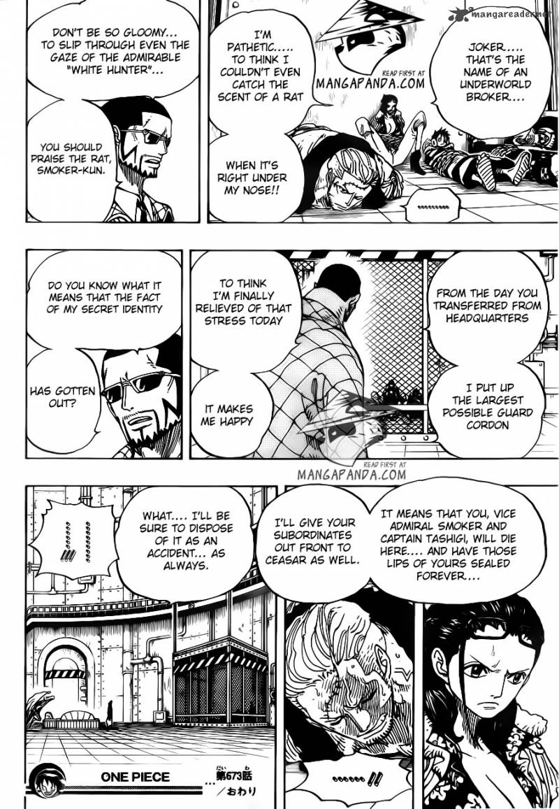 One Piece Manga Chapter 673 page 18 - Vergo and Joker