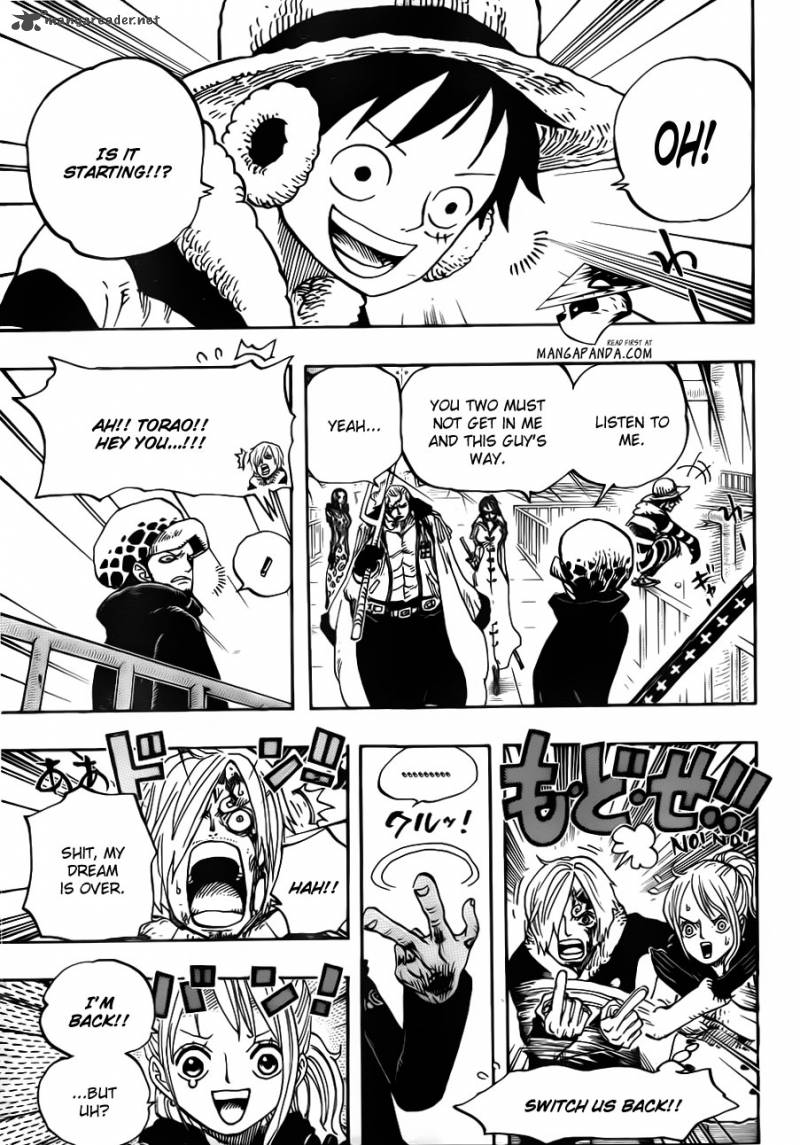 One Piece Manga Chapter 678 page 10 - Lobby of Laboratory Section A