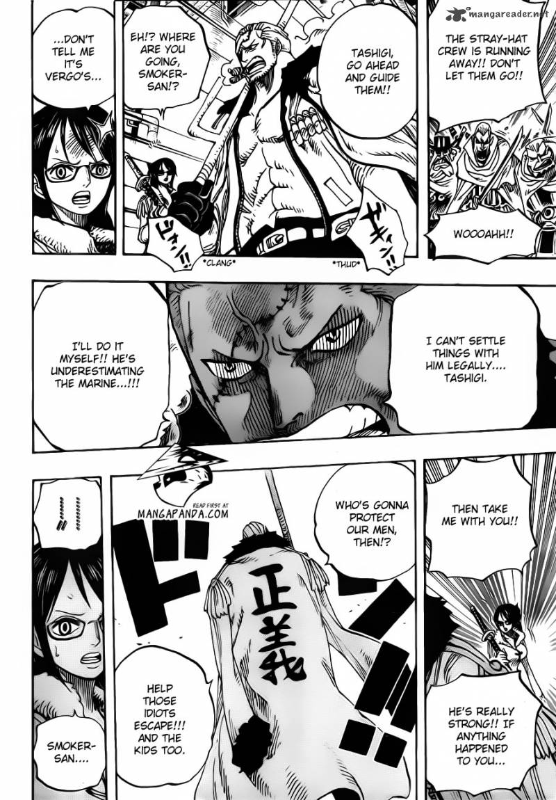 One Piece Manga Chapter 678 page 14 - Lobby of Laboratory Section A