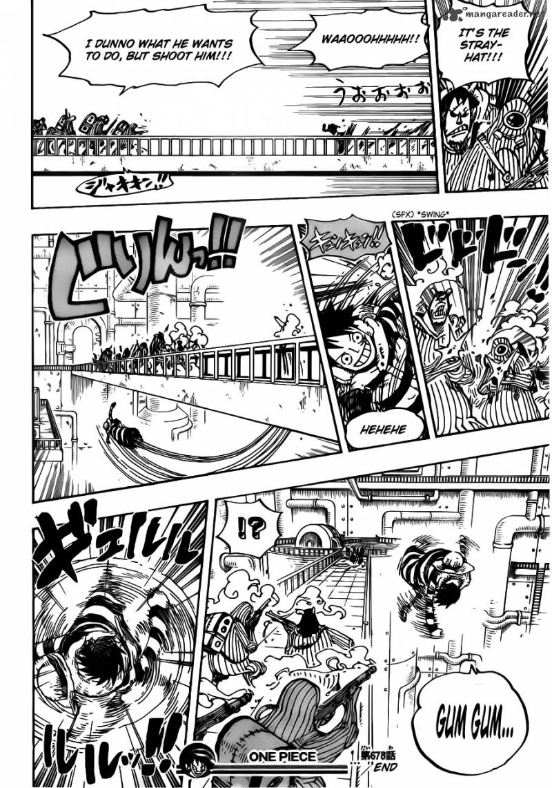 One Piece Manga Chapter 678 page 16 - Lobby of Laboratory Section A