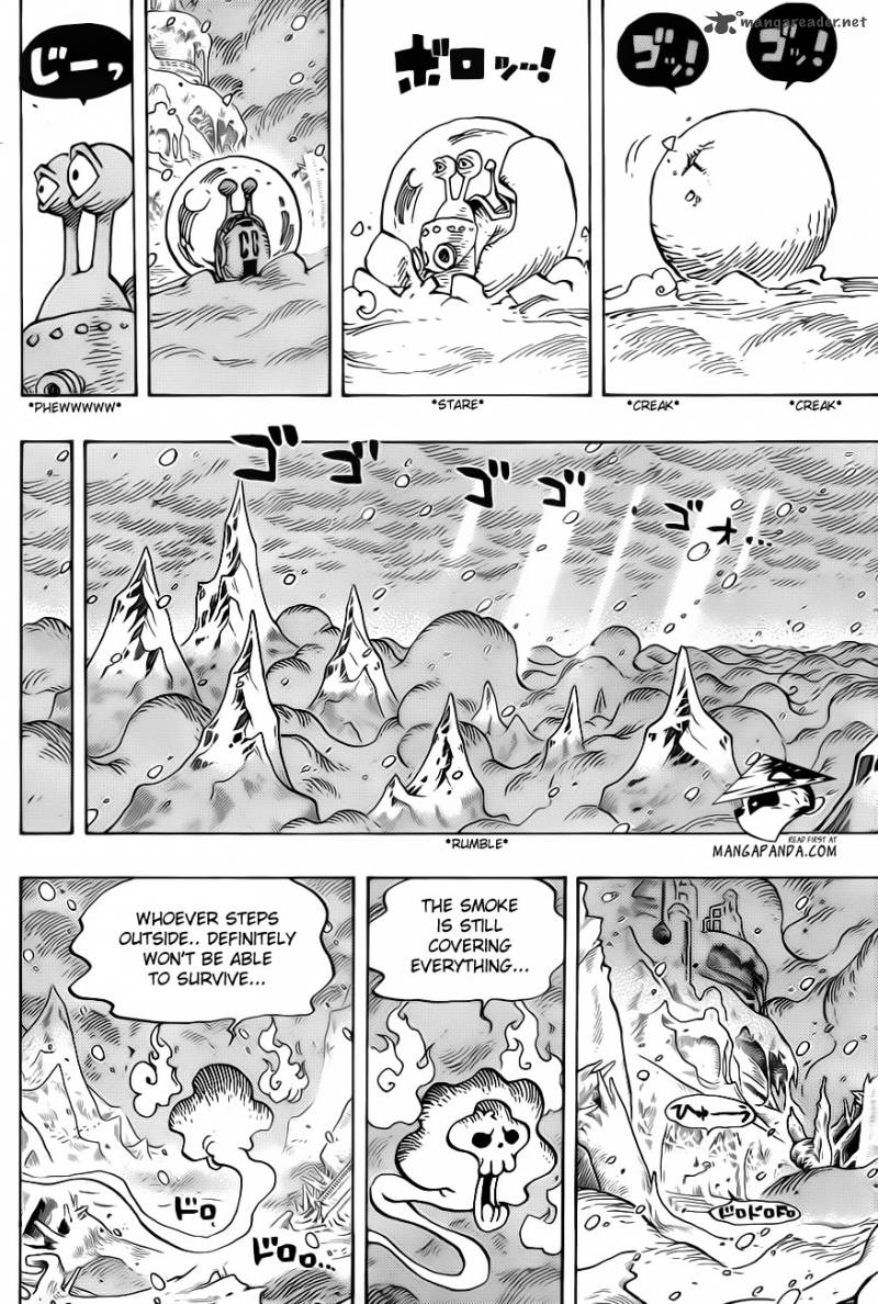 One Piece Manga Chapter 678 page 7 - Lobby of Laboratory Section A