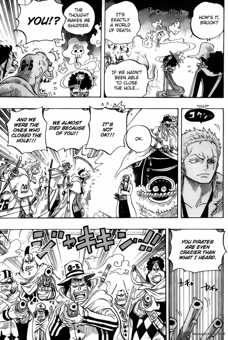 One Piece Manga Chapter 678 page 8 - Lobby of Laboratory Section A