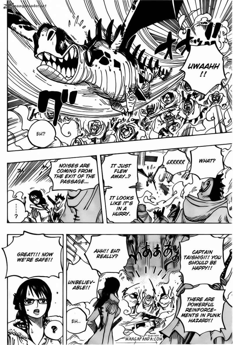 One Piece Manga Chapter 680 page 10 - Marine G-5 Base Commander Vergo the Demon Bamboo