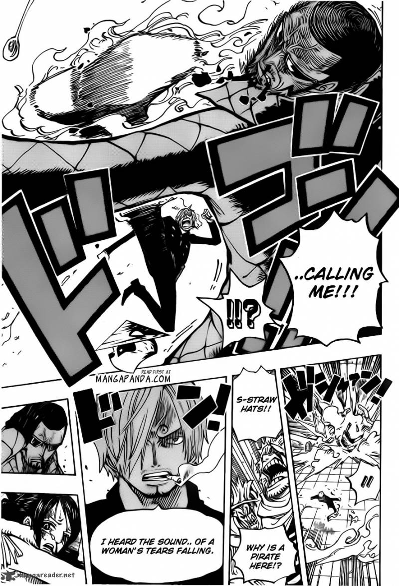 One Piece Manga Chapter 680 page 17 - Marine G-5 Base Commander Vergo the Demon Bamboo