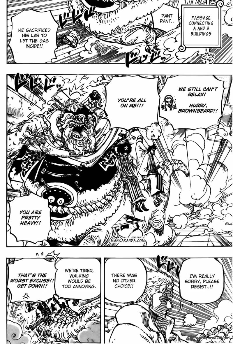 One Piece Manga Chapter 680 page 4 - Marine G-5 Base Commander Vergo the Demon Bamboo