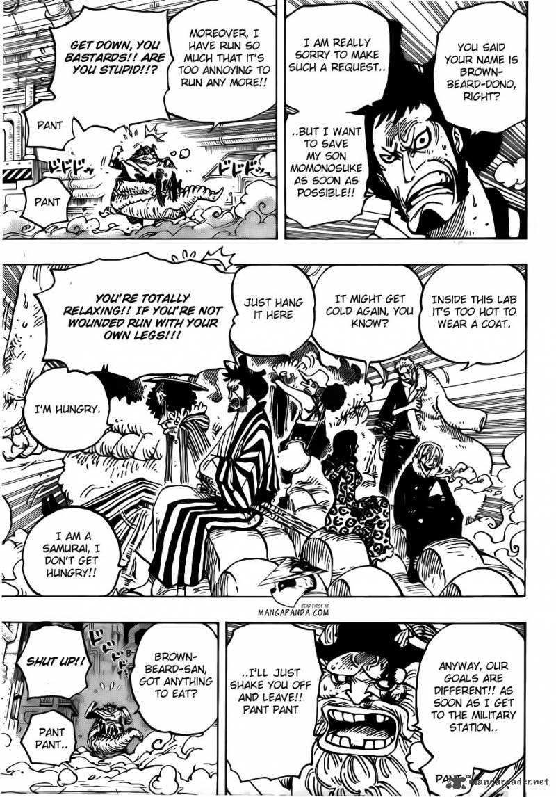 One Piece Manga Chapter 680 page 5 - Marine G-5 Base Commander Vergo the Demon Bamboo