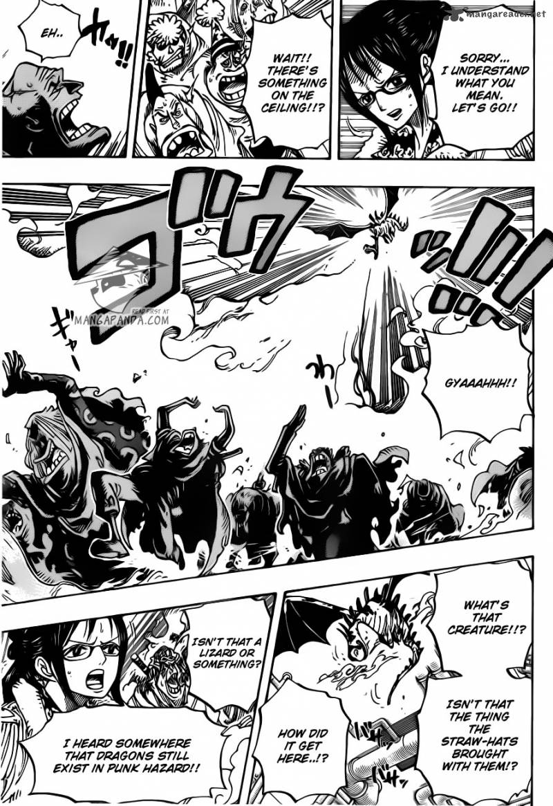 One Piece Manga Chapter 680 page 7 - Marine G-5 Base Commander Vergo the Demon Bamboo