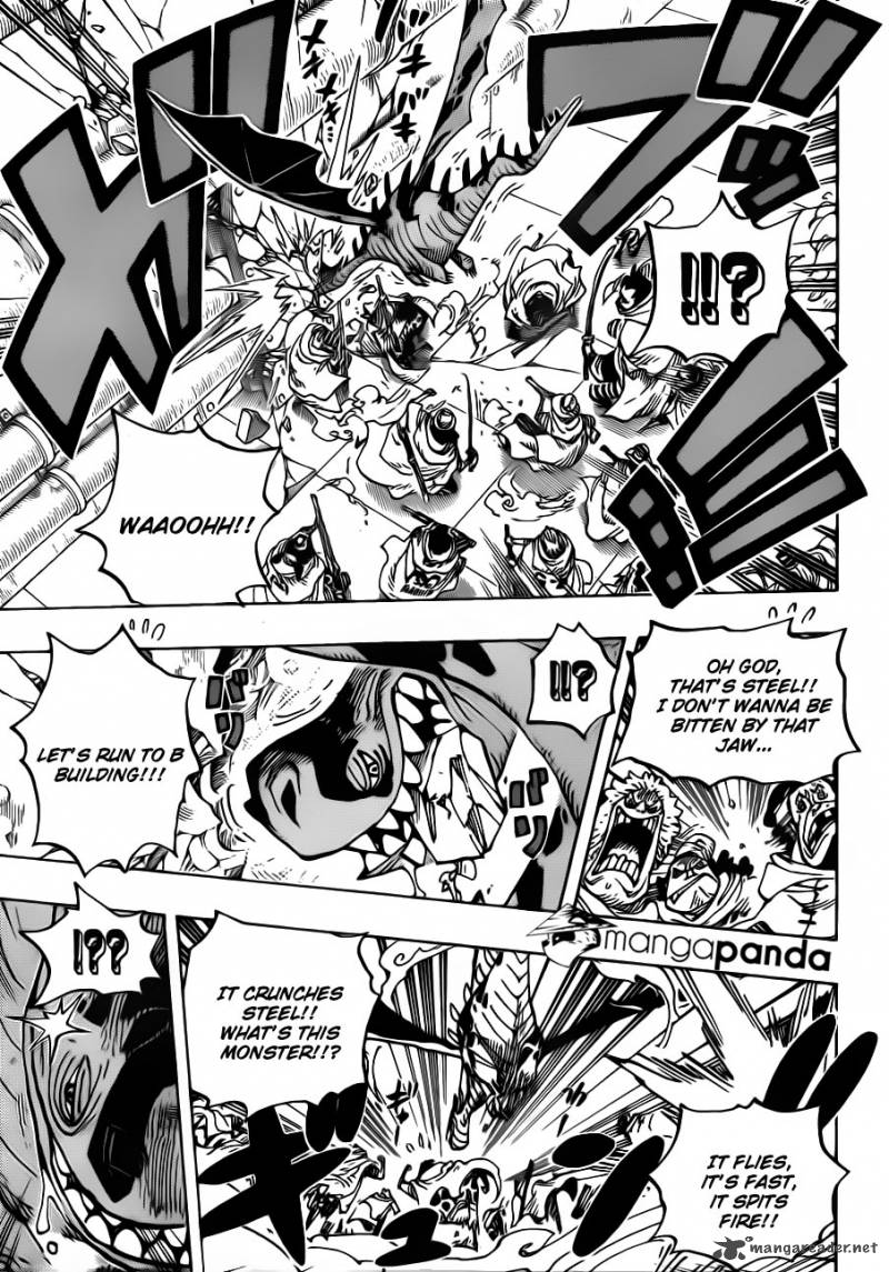 One Piece Manga Chapter 680 page 9 - Marine G-5 Base Commander Vergo the Demon Bamboo
