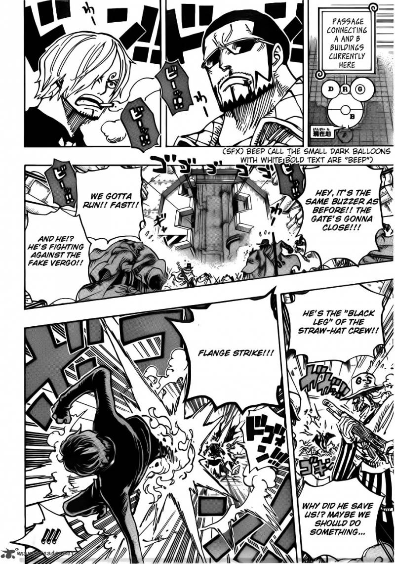 One Piece Manga Chapter 681 page 14 - Luffy vs. Master