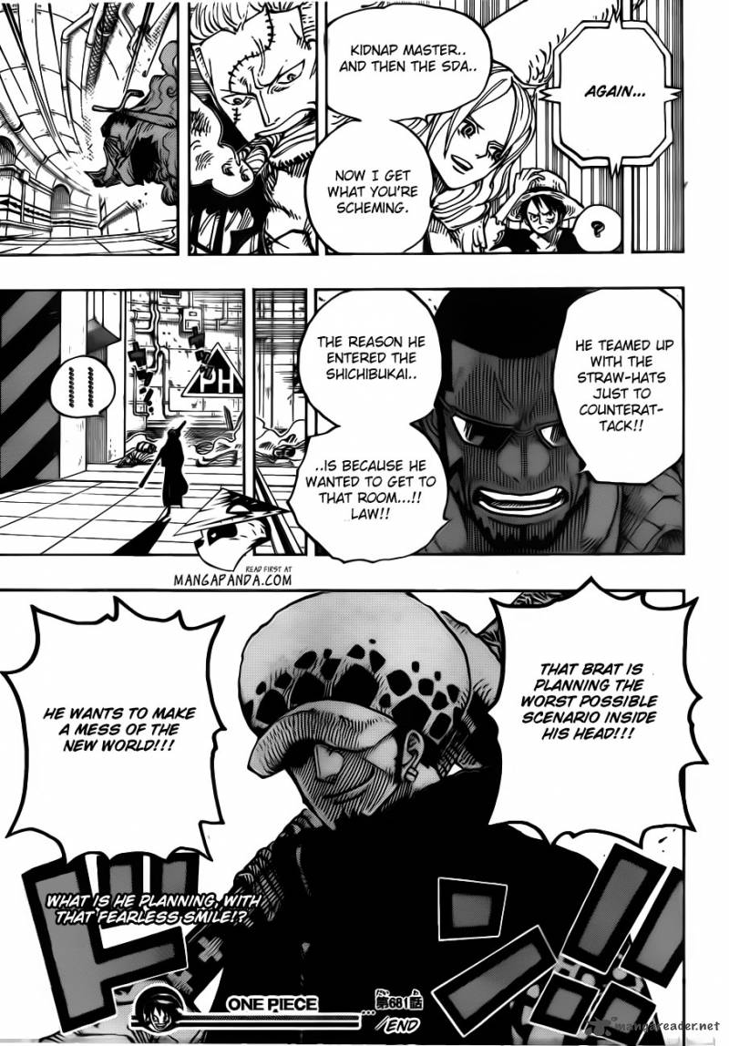 One Piece Manga Chapter 681 page 19 - Luffy vs. Master