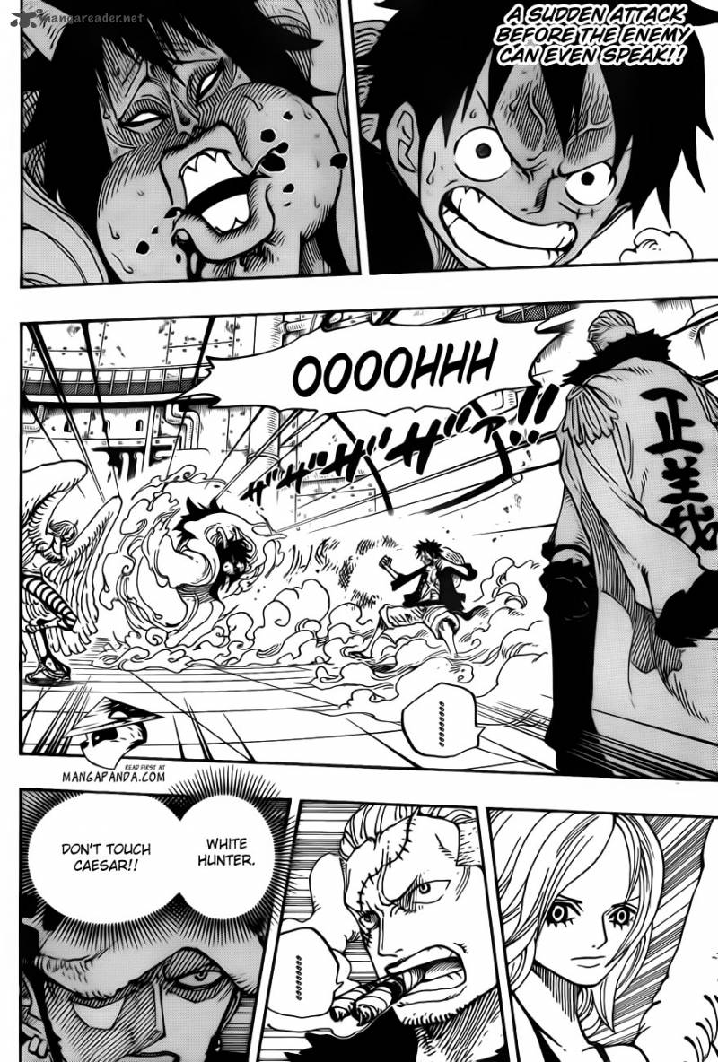 One Piece Manga Chapter 681 page 2 - Luffy vs. Master