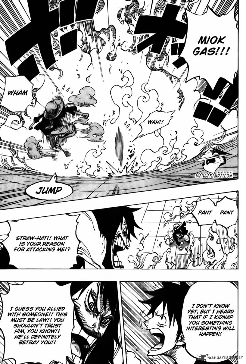 One Piece Manga Chapter 681 page 5 - Luffy vs. Master