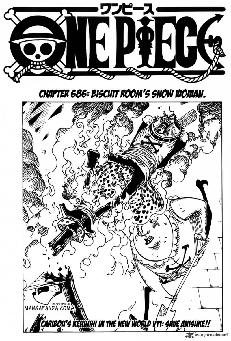 One Piece Manga Chapter 686 page 2 - The Snow Woman in the Biscuits Room