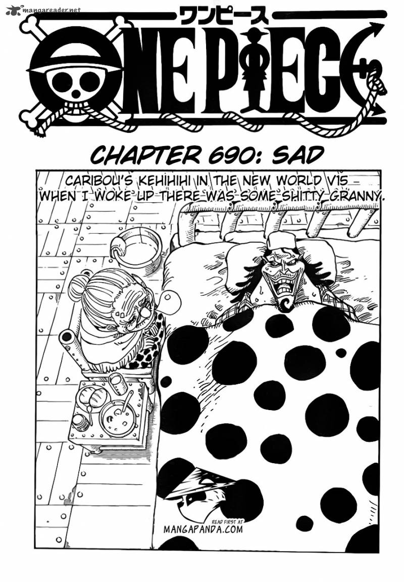 One Piece Manga Chapter 690 page 3 - SAD