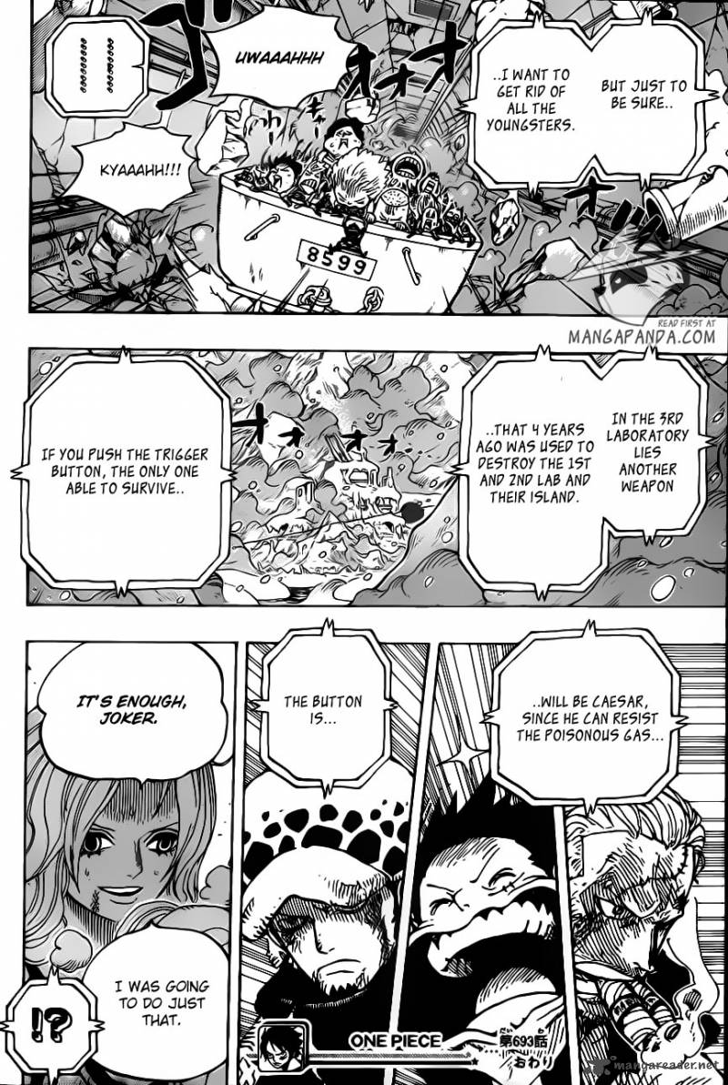 One Piece Manga Chapter 693 page 17 - Die for Me