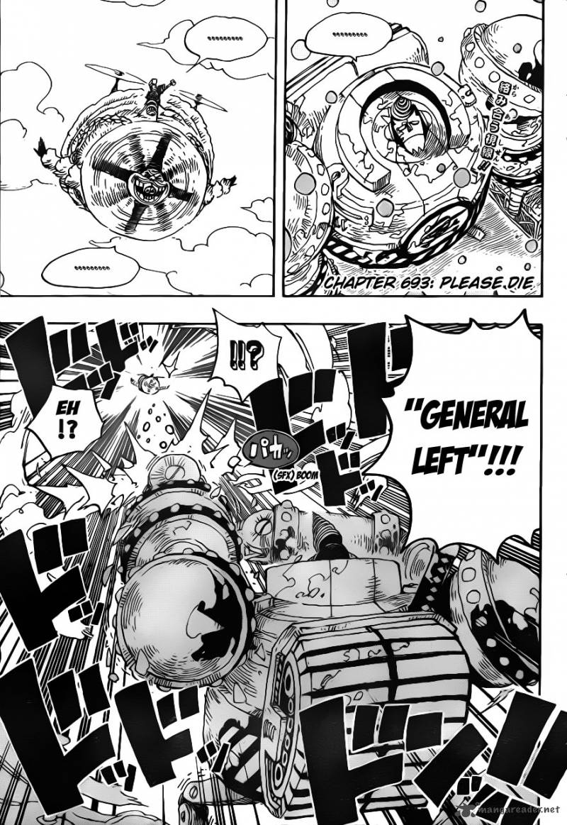 One Piece Manga Chapter 693 page 4 - Die for Me