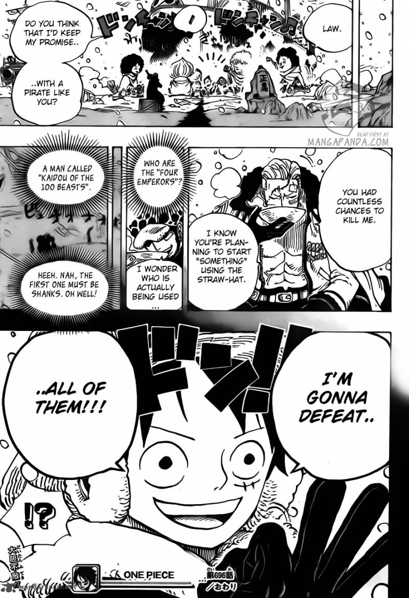 One Piece Manga Chapter 696 page 20 - Alignment of Interests