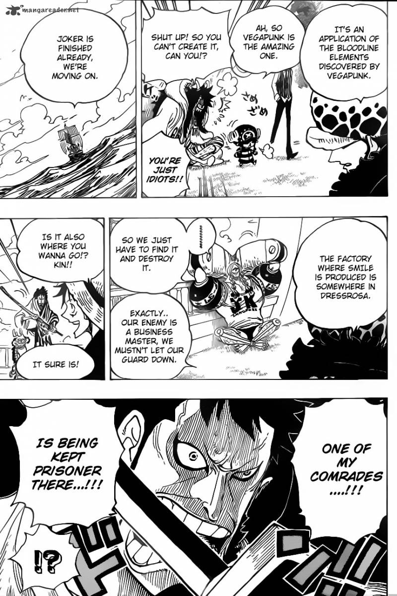 One Piece Manga Chapter 698 page 17 - Doflamingo Appears