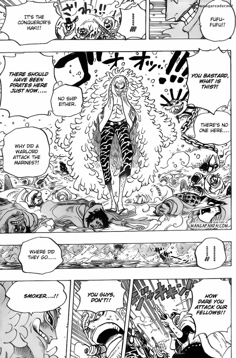 One Piece Manga Chapter 698 page 7 - Doflamingo Appears